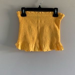 Yellow smocked tube top